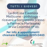 13/10/20 – PODOLOGO IN FARMACIA